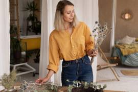 Mientras prepara un arreglo floral, cada detalle se vuelve una decisión de estilo: texturas, colores y formas que, al integrarse en el hogar, aportan identidad y reflejan la personalidad de quien habita el espacio.