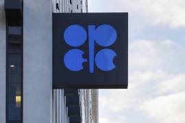 El logo de la Organización de Países Exportadores de Petróleo en la sede del grupo en Viena el 3 de marzo del 2022. FOTO;