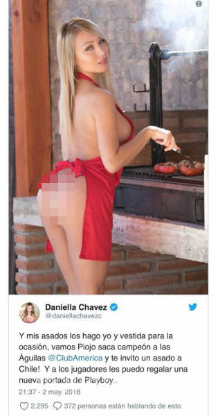 $!Ofrece Daniella Chávez provocativo regalo al América