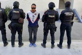 El presunto fue detenido por elementos de Fuerza Civil en Ciénega de Flores, Nuevo León