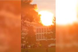 El momento de la explosión que causó pánico en una Universidad de Lyon