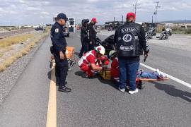 Paramédicos auxiliaron al lesionado y lo trasladaron a una clínica del IMSS.
