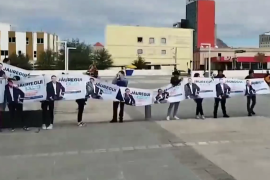 Protesta en el Comité Estatal del PAN en Chihuahua.