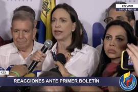 “Queremos decirle a todos los venezolanos y al mundo entero que Venezuela tiene un nuevo presidente electo y es Edmundo González Urrutia. ¡Ganamos!”, declaró durante una conferencia