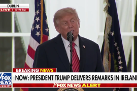 Donald Trump, presidente de EE.UU, en su visita a Dublín, Irlanda.