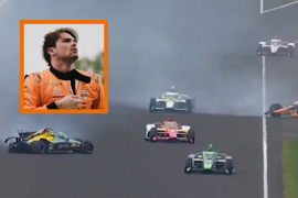 Pato O’Ward salió sin lesiones tras el accidente ocurrido en la curva 2 del Indianapolis Motor Speedway.