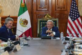El presidente Andrés Manuel López Obrador recibió en Palacio Nacional a los congresistas estadounidenses de Texas, Michael McCaul, Randy Weber y Henry Cuellar.