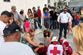 Paramédicos de la Cruz Roja acudieron al auxilio.