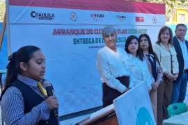Autoridades municipales, estatales y educativas participaron este lunes en la ceremonia de apertura del nuevo ciclo escolar en la Región Carbonífera.