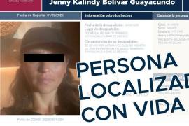 Jenny Kalindy Bolívar, estudiante ecuatoriana del CIESAS, fue localizada con vida en Tlalpan tras diez días desaparecida y recibió atención médica.