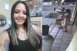 Fragmento del video donde presuntamente Luz Raquel Padilla compró el alcohol y minutos después un encendedor.