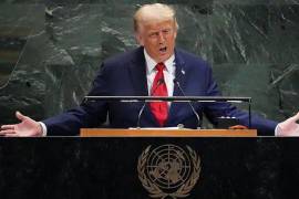 Donald Trump en la Asamblea General de la ONU llevada a cabo en Nueva York.