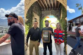 La agrupación californiana recibió un sarape como símbolo de bienvenida en su primera visita a la capital de Coahuila.