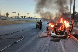 El propietario del auto y varios automovilistas intentaron apagar el fuego antes de la llegada de los bomberos.