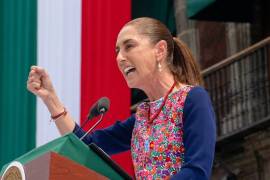 Claudia Sheinbaum durante el Informe de Gobierno en Zócalo.