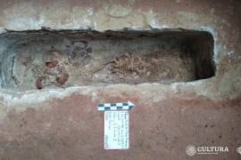 Registraron el hallazgo de un enterramiento humano durante las labores de salvamento arqueológico en construcción del Hotel Tren Maya.