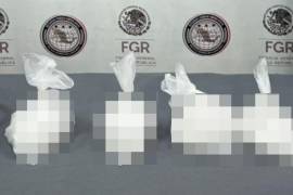 La droga asegurada dio un peso de más de dos kilos, informó la Fiscalía General de la República (FGR)