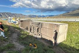 El vehículo quedó tirado a un costado de la carretera.