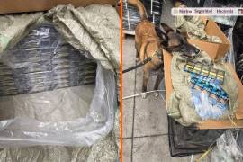 Autoridades aseguraron 5.4 millones de cigarros Pall Mall en el AICM, ocultos en dos embarques procedentes de Singapur que fueron declarados como bocinas y básculas.