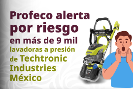 Profeco emitió una alerta por lavadoras Ryobi que podrían sobrecalentarse y causar lesiones; el retiro afecta a más de 9 mil unidades en México.