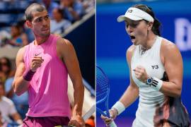 Carlos Alcaraz y Jessica Pegula festejaron su pase a la siguiente ronda del Grand Slam en Estados Unidos.