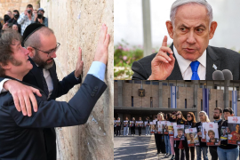 Presidente de Argentina, Javier Milei, con embajador Axel Wahnish, en el muro de los lamentos | Primer Ministro Netanyahu | Protesta por rehenes de Hamás