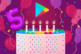 Celebra Google Play cinco años con su tienda virtual