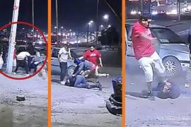 El video que fue difundido en redes, expuso el momento en que cuatro hombres descendieron de un vehículo Volkswagen Jetta para agredir a golpes a dos hombres en medio de la calle, tras una discusión.