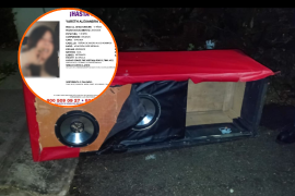 Agentes ministeriales localizaron a Yareth Alexandra escondida dentro de una bocina de madera durante un cateo en Temascalapa, donde también fueron detenidos tres presuntos implicados