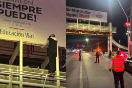 El rescate se llevó a cabo durante la madrugada sobre el puente peatonal del bulevar Revolución.