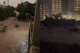 Las lluvias remanentes del huracán Lidia provocaron el desbordamiento de canales y arroyos. “Quédense en casa, no arriesguen sus vidas”, alertó el alcalde