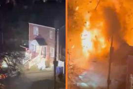 Una casa en la ciudad de Arlington, Virginia, a menos de 10 kilómetros al sur de la capital de Estados Unidos, explotó en llamas el lunes por la noche.