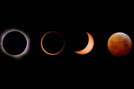 Diferentes fases y tipo de eclipse lunar.