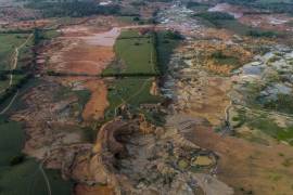 Vista aérea de la mina de oro La Mandinga en el Cáucaso, Colombia. Tres reporteros siguieron descubrieron que la Casa de la Moneda de EU compra oro proveniente de casas de empeño extranjeras y narcotraficantes.