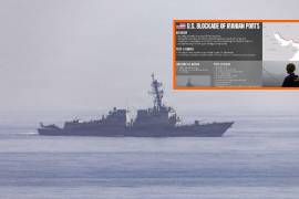 Estados Unidos desplegó buques de guerra para bloquear puertos de Irán