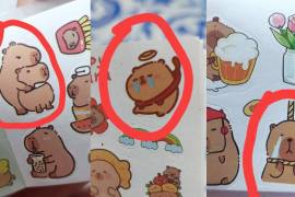 Una madre de familia de Irapuato, Guanajuato, relató que encontró los mismos stickers en una papelería, dentro de materiales escolares adquiridos para una niña en edad primaria.