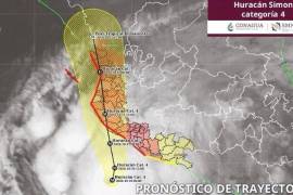El huracán Simón alcanzó categoría 4 frente a Colima y Michoacán, con vientos sostenidos de hasta 240 km/h.