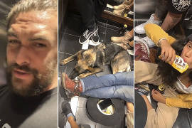 Jason Momoa se quedó atrapado en un elevador y lo grabó todo