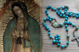 El manto representa el cielo, tiene 46 estrellas y, supuestamente, forman la constelación del día de la aparición de la virgen.
