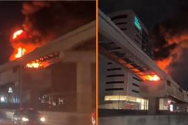 Un incendio registrado en las obras de la Línea 6 del Metro de Nuevo León movilizó a Bomberos, Cruz Roja, Protección Civil y autoridades del municipio de Guadalupe, la noche de este jueves.
