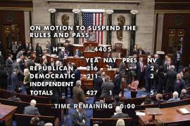 Votación final en la Cámara de Representantes para aprobar un proyecto de ley que obliga al Departamento de Justicia a publicar sus archivos sobre el delincuente sexual convicto Jeffrey Epstein