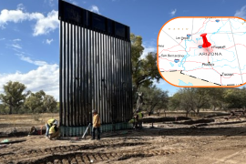 Reanudan construcción del Muro Fronterizo entre Estados Unidos y México, en Arizona