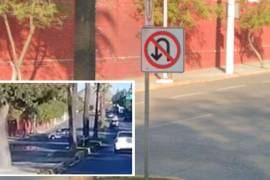 En ese punto del bulevar Francisco Coss se encuentra un señalamiento prohibiendo la vuelta en “U”.