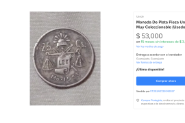 La aparición de esta moneda de plata mexicana en venta por más de $50,000 pesos resalta el interés y la pasión que despierta la numismática.