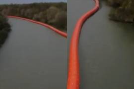 El gobierno de Estados Unidos reforzó la frontera entre Brownsville y Matamoros con boyas ancladas en el Río Bravo, como parte de una estrategia para disuadir la migración irregular y el tráfico ilícito