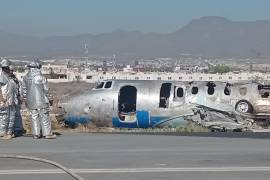 En el simulacro del Aeropuerto Plan de Guadalupe se presentó el incendio de una aeronave, y en conjunto con el personal de Bomberos del aeropuerto se extinguió el siniestro.