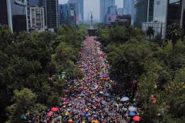 Miles de integrantes de la población LGBTTTIQPA+ marcharon del Ángel de la Independencia al Centro Histórico