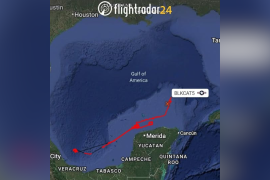 La presunta ruta del dron MQ-4C Tritón mostrada por Código Magenta sugiere un vuelo de vigilancia cercano al Sureste mexicano durante la madrugada del miércoles