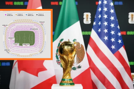 Mapa del Estadio Azteca en plataformas de reventa muestra boletos desde 63 mil hasta 927 mil pesos para el partido inaugural del Mundial 2026.