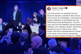 Elementos del Servicio Secreto protegen al presidente Donald Trump